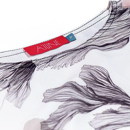 silk puff blouse algás