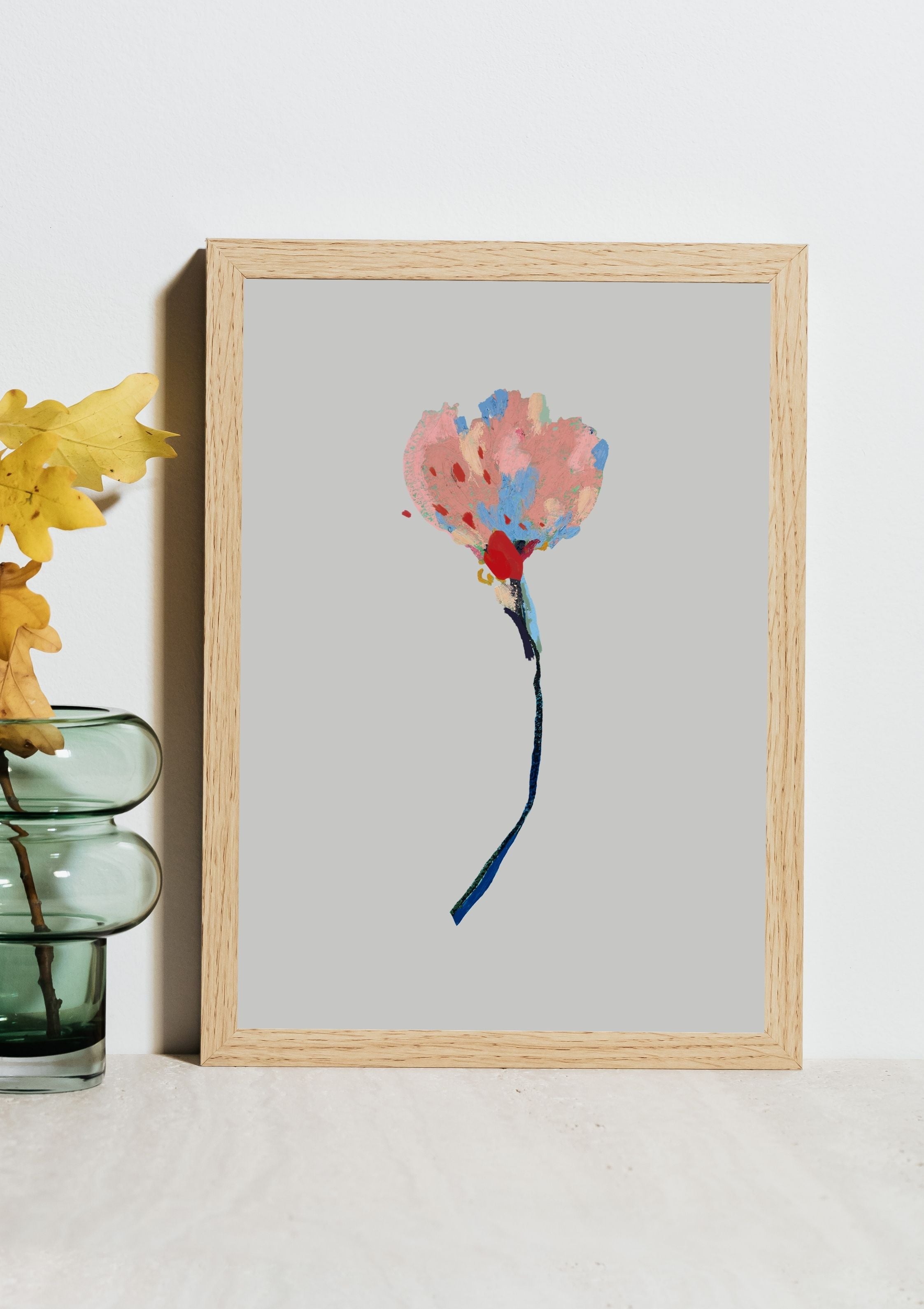 Print #Flor03 em fotografia de ambientação, ideal para compor paredes de salas, quartos ou escritórios.