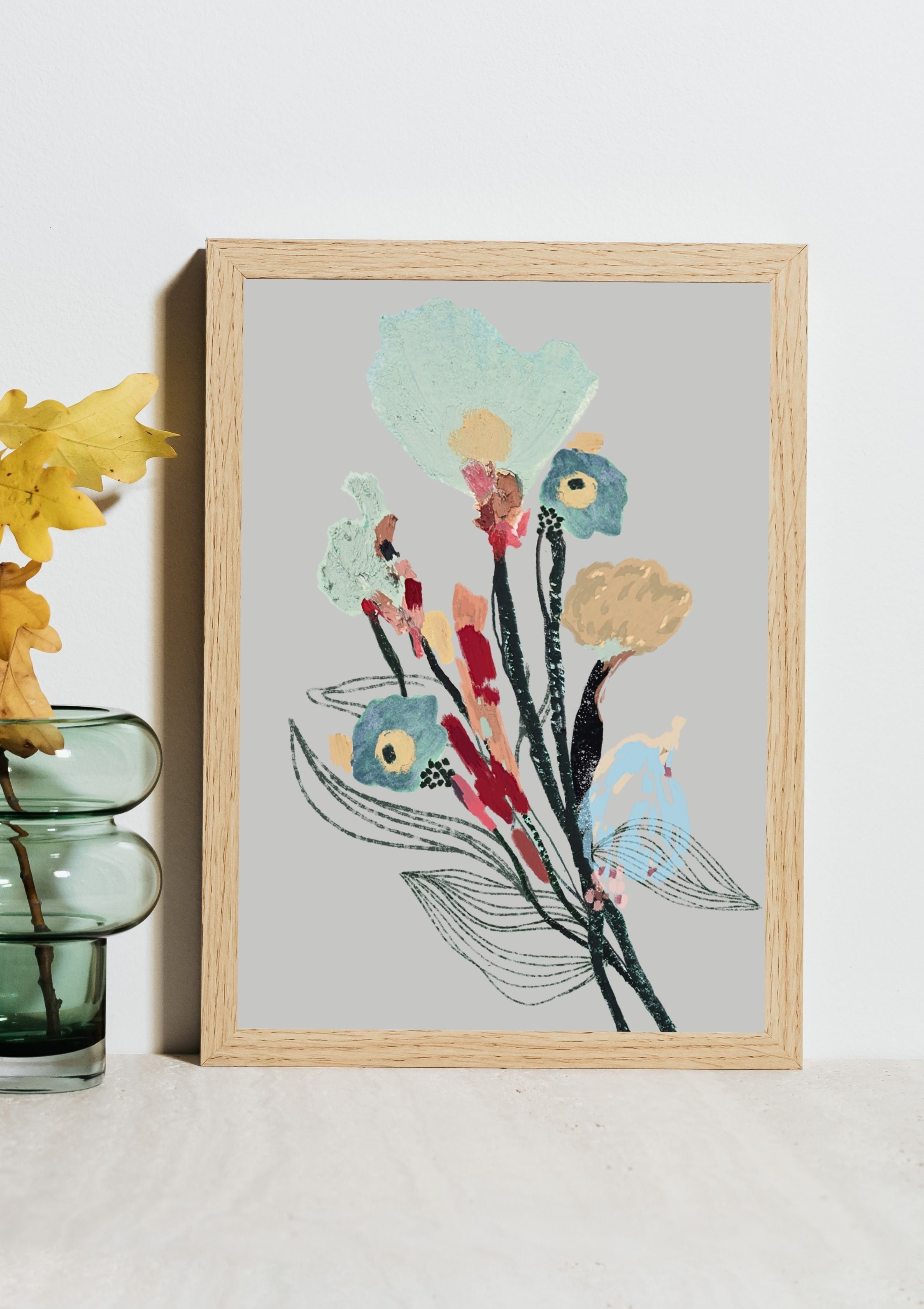 Print #Flor04 em fotografia de interiores, ideal para criar um ponto de cor em salas, quartos ou escritórios.