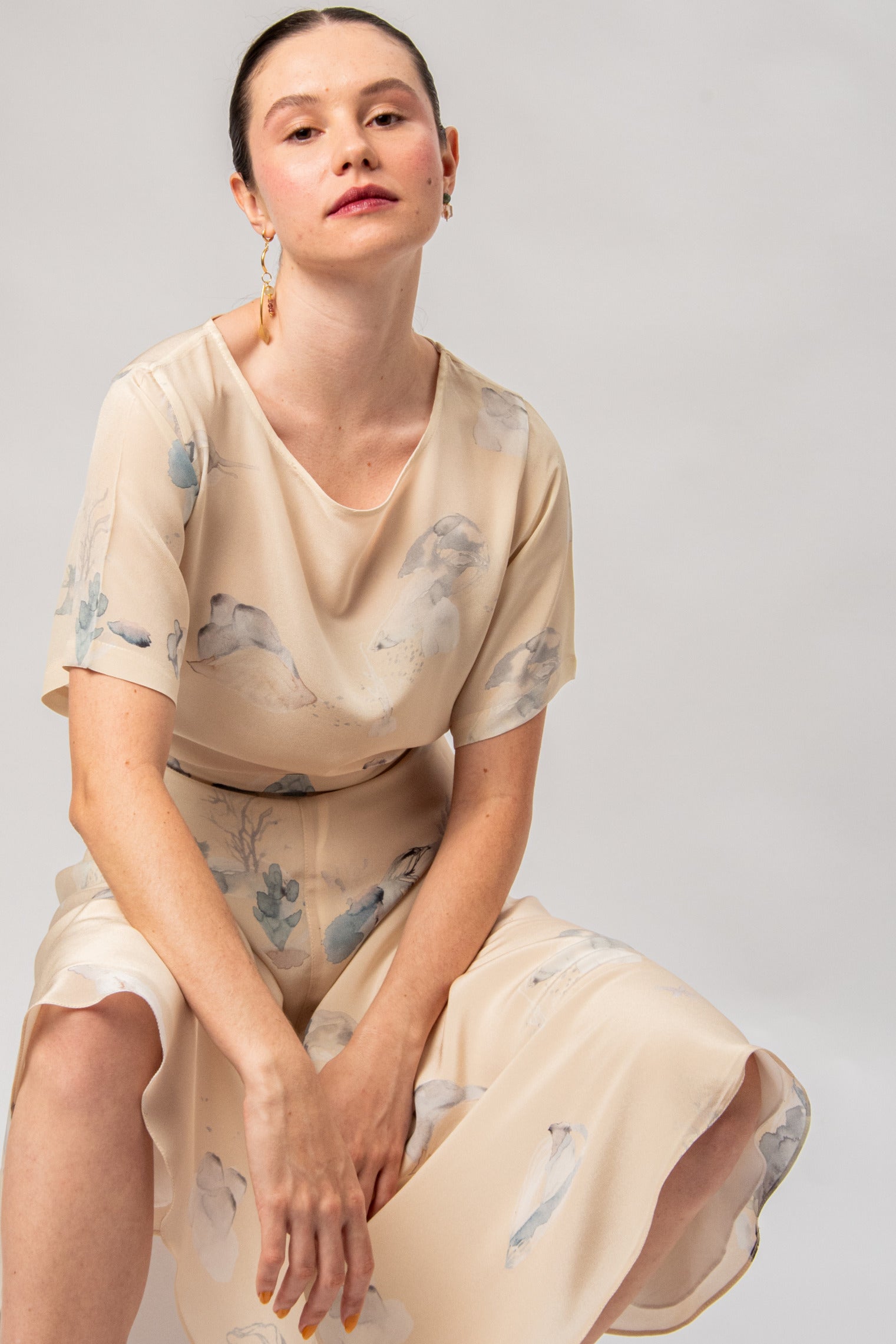 camiseta seda conchas